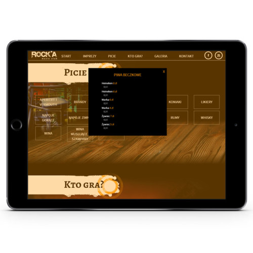 Strona www na iPadzie