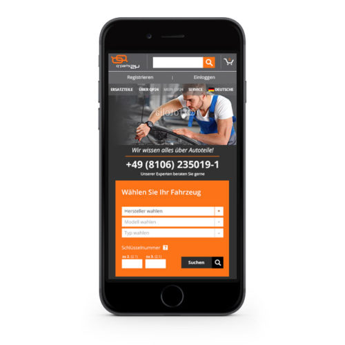 qp24 - wersja mobilna sklepu internetowego - widok na telefonie iPhone