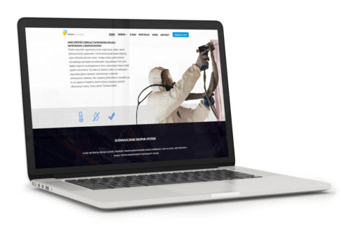 Ekopur - lifting strony internetowej, projekt na laptopie
