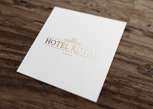 Hotel Royal Gliwice - wizualizacja projektu nowego logo, liftingu logo