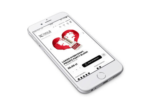 Nails Company - oficjalny sklep internetowy oparty o WooCommerce, przystosowany do urządzeń mobilnych