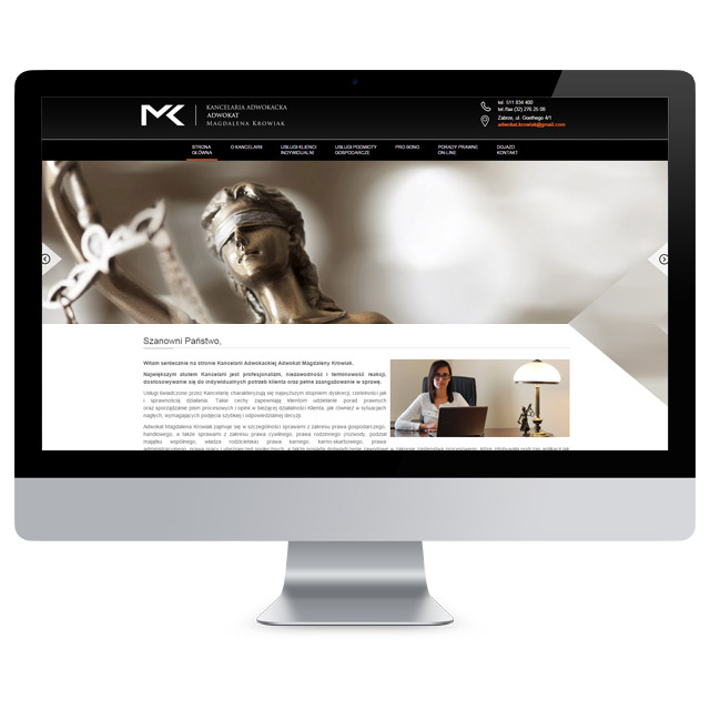 Strona internetowa dla adwokata