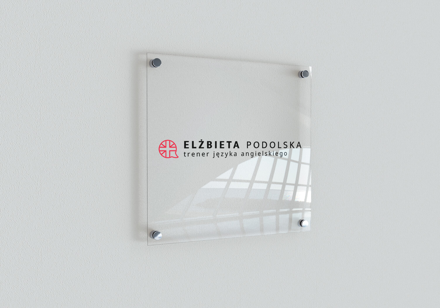 Elżbieta Podolska - projekt tabliczki ściennej z nowym logo